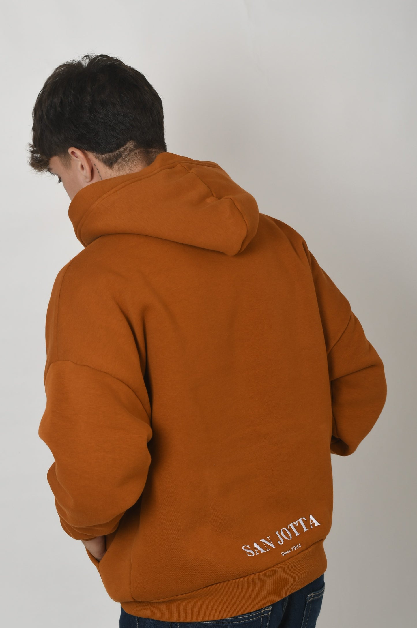 HOODIE WASHED CARAMEL CAFE