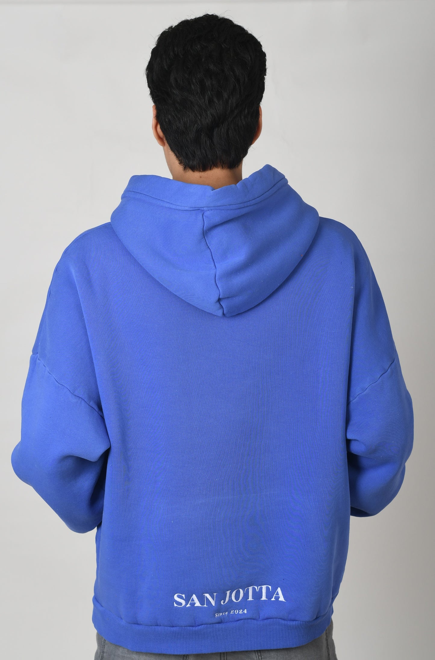 HOODIE WASHED COBALT BLUE
