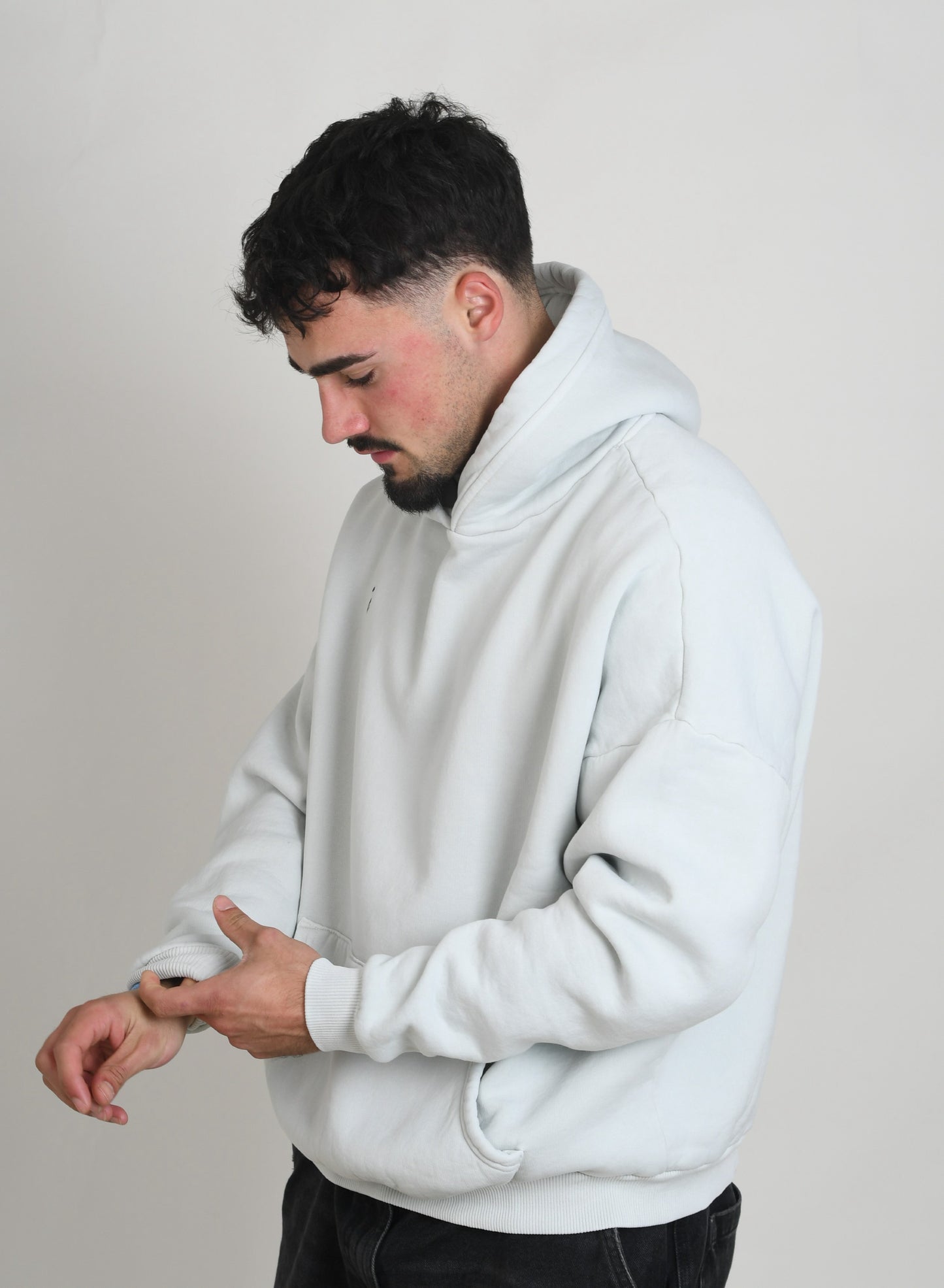 HOODIE WASHED BLUE BLUSH