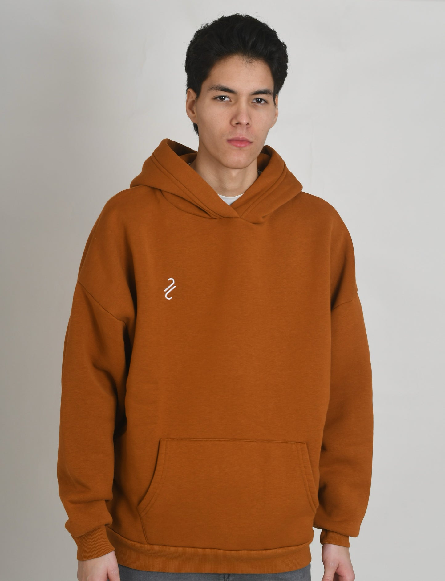 HOODIE WASHED CARAMEL CAFE