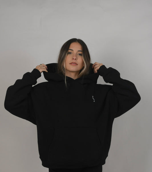 HOODIE WASHED BLACK